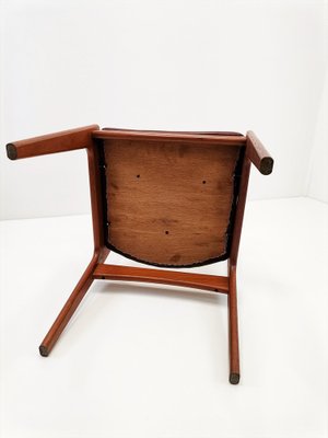TEAK & LEATHER DINIG CHAIR① Danish Modern Teak and Leather Dining Chair by Johannes Andersen