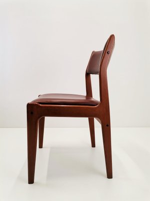 Danish Modern Teak and Leather Dining Chair by Johannes Andersen