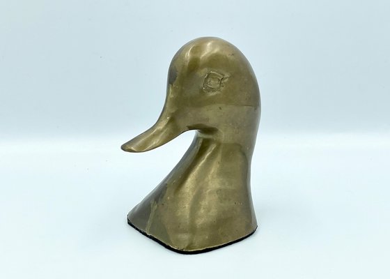 Vintage Duck Head in Brass, 1950s for sale at Pamono