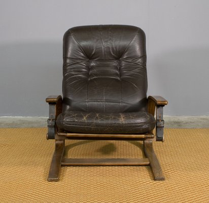 Reclining Armchair with Footrest 1970 Set of 2 for sale at Pamono