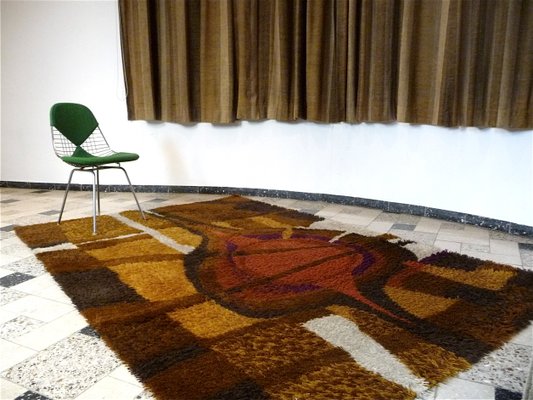 Large Abstract Danish Rug by Ege Rya, 1960s for sale at Pamono
