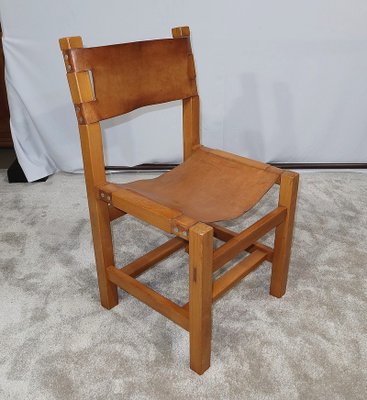 Lot de 4 chaises vintage en orme maison Regain - Sélection M