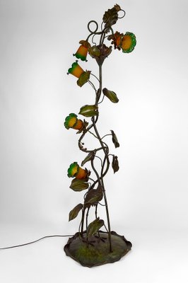 Art nouveau cheap flower lamp