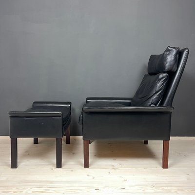 Lounge Chair Ottoman Mod. 500 for Vatne M bler attributed to Hans Olsen Denmark 1960s Set of 2