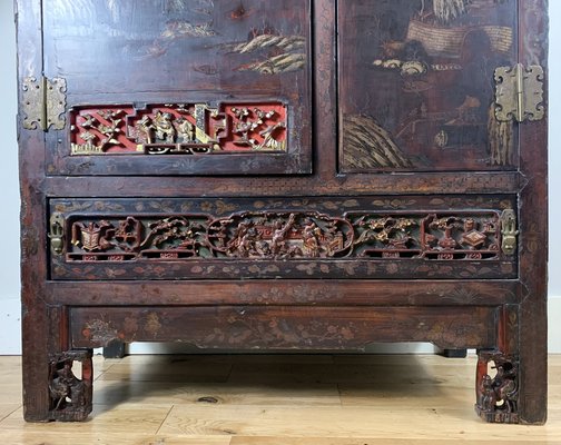 Mueble chino antiguo lacado en venta en Pamono