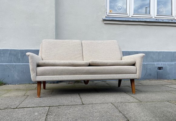 Vintage 2 Seat Dux Sofa in Hallingdal Wool by Folke Ohlsson for Fritz Hansen 1960s