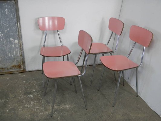 Chaises d'Appoint Vert Clair en Formica, 1950s, Set de 4 en vente sur