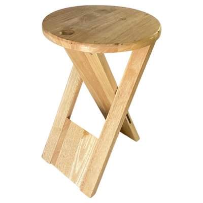 Sgabello Alto Stool Sgabello Pieghevole Design Brown Wooden