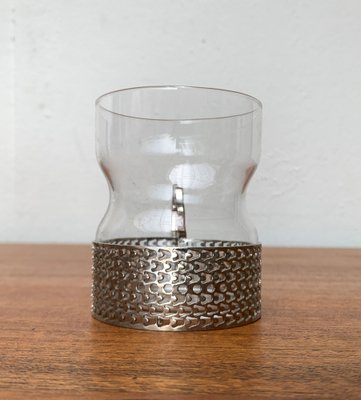 Iittala Tsaikka Irish Coffee Glass Cup with Metal Handle by Timo