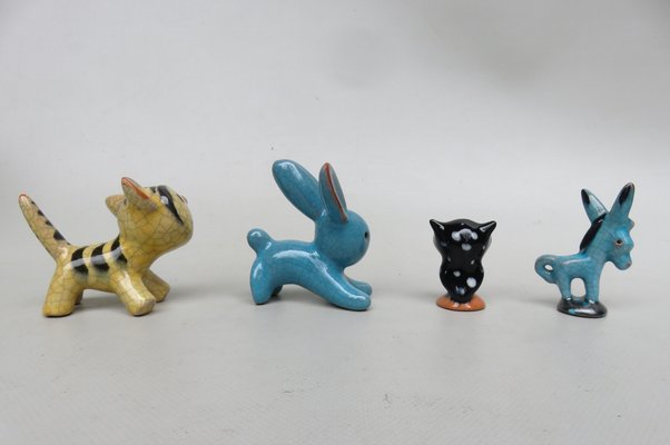 Animal Sculptures in Ceramics by Walter Bosse for Karlsruher