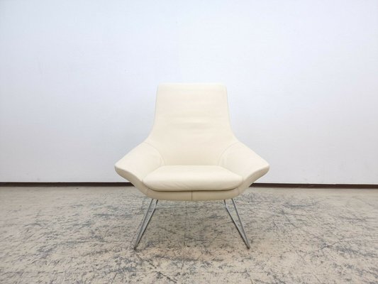 Flow Lounge Chair in Leather from Walter Knoll Wilhelm Knoll for