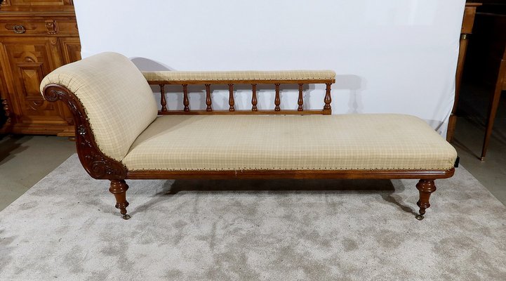 Long Victorian Mahogany Chaise Lounge, England, 19th Century for sale at  Pamono