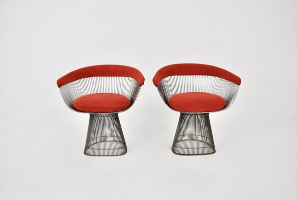 Armchairs attributed to Warren Platner for Knoll International