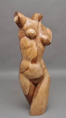 Hand Carved Women Wood Torso Hand Carved Women Wood Torso