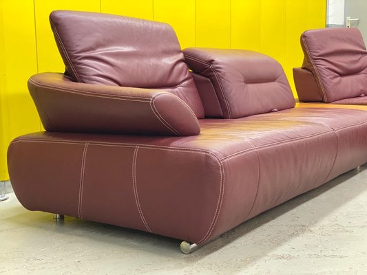 dårligt Fugtighed Danmark Vintage Koinor Avanti Corner Sofa in Red Leather for sale at Pamono