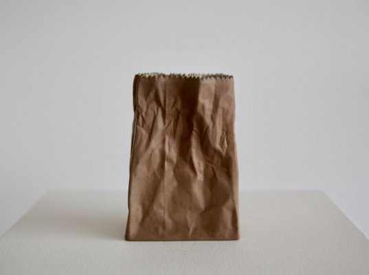 Ceramic Paper Bag Vase by Tapio Wirkkala for Rosenthal, 1977 for