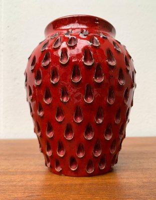 Mid-Century Italian Strawberry Pottery Vase by Fratelli