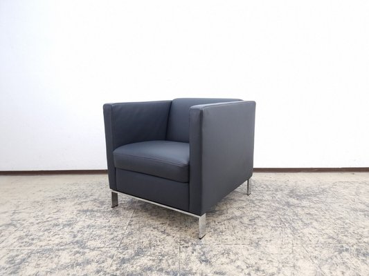 Grauer Ledersessel von Walter Knoll / Wilhelm Knoll bei Pamono kaufen