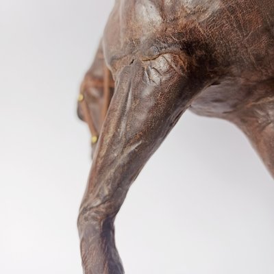 Cheval En Cuir Vintage Années 60/70 – Jouet Ancien Déco Pop