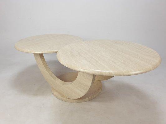 Italian Travertine Coffee Table, 1980s for sale at Pamono