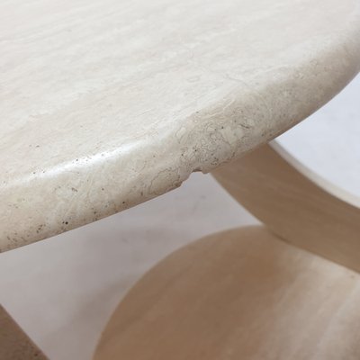 Italian Travertine Coffee Table, 1980s for sale at Pamono