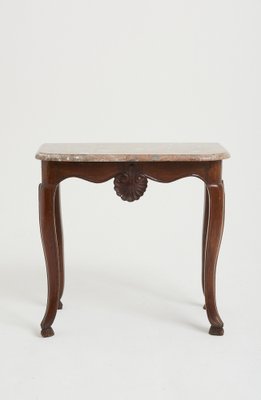 Oak and sale marble console table