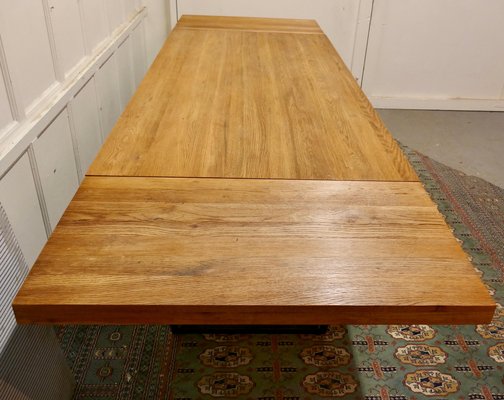 Modernist Extending Golden Oak Dining Table 1960 for sale at Pamono