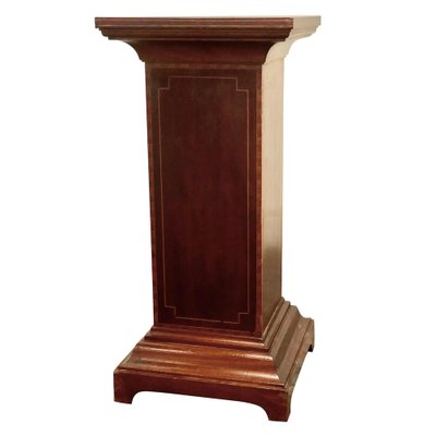 French Inlaid Mahogany Column Display Pedestal, 1870 for sale at