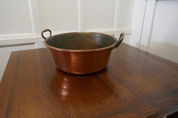 Large 19th Century Double Handled Copper Pan, 1850s for sale at Pamono