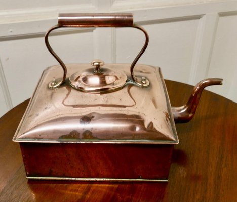 19th Century Large Square Copper Kettle, 1870s for sale at Pamono