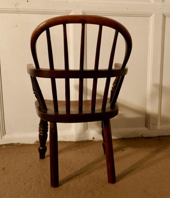Early 19th Century Beech and Elm Childs Country Carver Chair