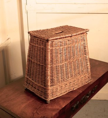 Vintage Victorian Wicker Fishermans Basket Creel, 1890s for sale at Pamono