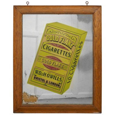 Wills Gold Flake Cigarettes Advertising Mirror, 1930s for sale at Pamono