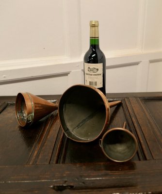 jerarquía principal componente Embudo de vino y cerveza de cobre del siglo XIX, década de 1880. Juego de 3  en venta en Pamono