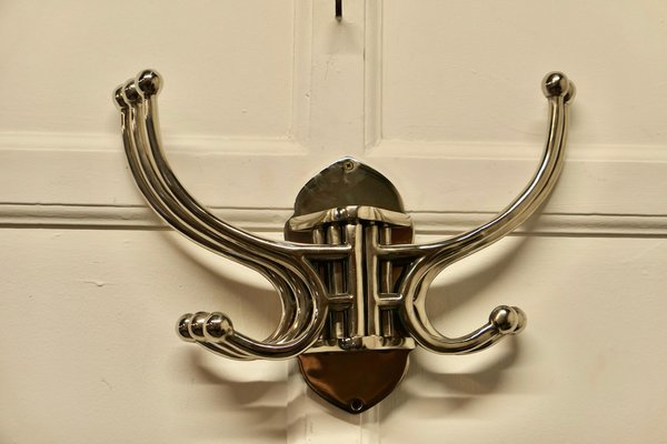 Art Deco Style French Chrome Coat Rack, 1960s for sale at Pamono