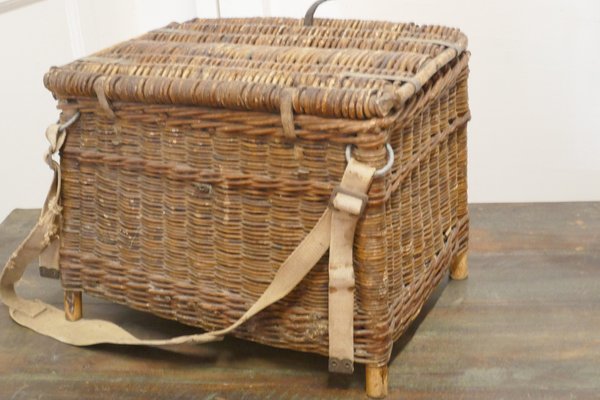 Vintage Victorian Wicker Fishing Creel, 1890s for sale at Pamono