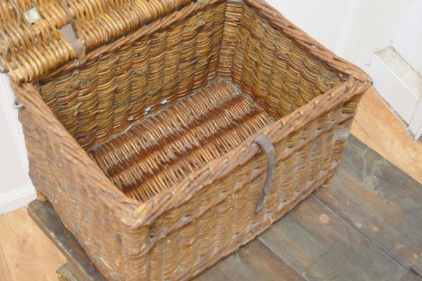 Vintage Victorian Wicker Fishing Creel, 1890s for sale at Pamono