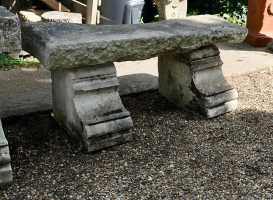 Hand Hewn Stone Garden Bench Seat 1800 for sale at Pamono