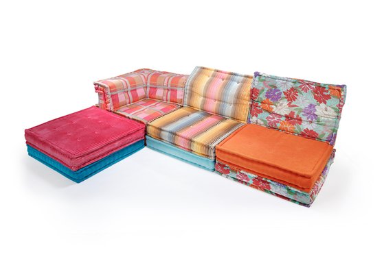 brandwonden trolleybus Visa Postmodern Mah Jong Modular Sofa in Missoni & Kenzo by Hans Hopfer for Roche  Bobois, France, 2000s, Set of 11 for sale at Pamono