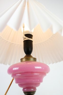 ANCIENNE LAMPE À Pétrole en Opaline XIX ème Électrifiée EUR 50,00