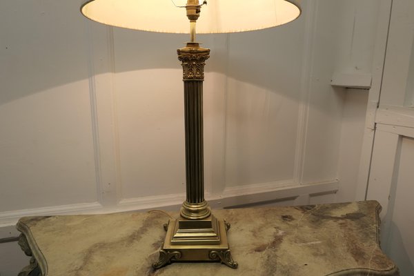 Brass column cheap table lamp