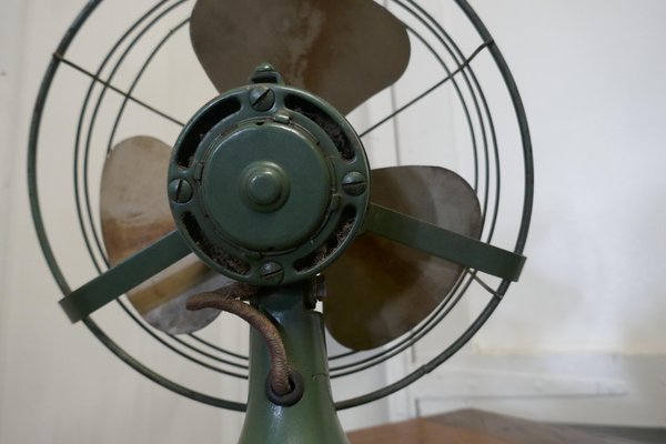 Brass Electric Fan by & Co, 1940 for sale at Pamono