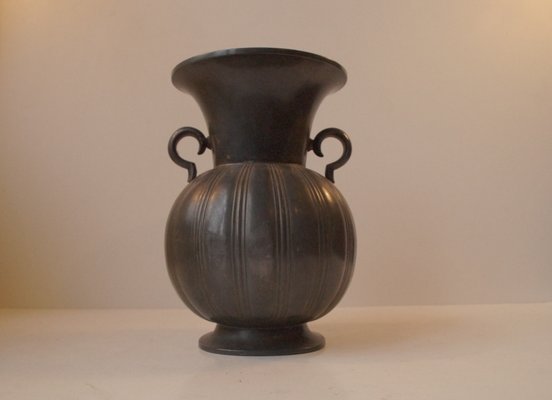 Large Art Deco Disko Metal Vase By Just Andersen For Sale At Pamono