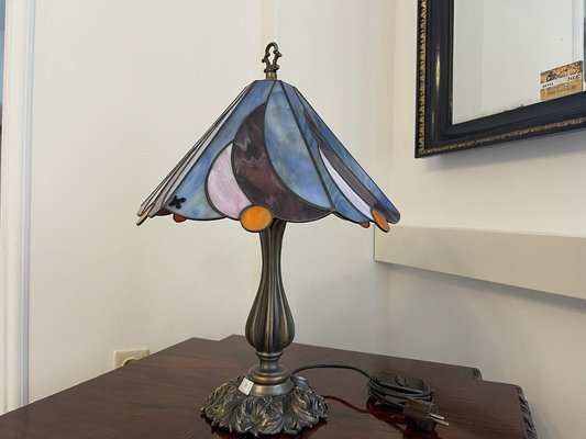 Lampe Tiffany en Verre par Glaskunst Atelier Hans Klausner Stegersbach en  vente sur Pamono