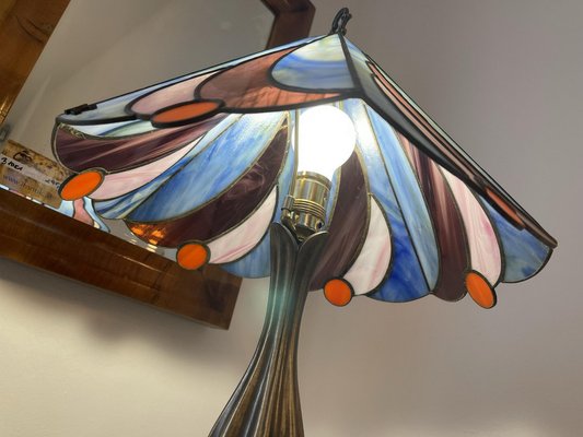 Lampe Tiffany en Verre par Glaskunst Atelier Hans Klausner Stegersbach en  vente sur Pamono