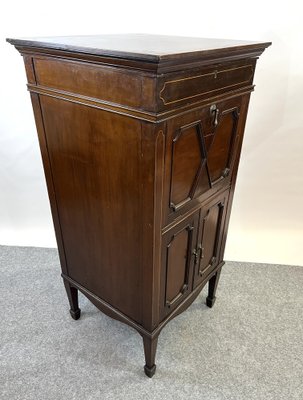 Antique bar cabinet mahogany deals