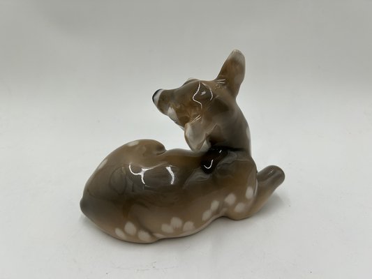 Figurine Porcelaine Royal Copenhagen #976, Faune Et Ours, Danemark, Vintage