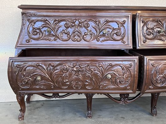 19th Century Provincial Louis XV French Carved Walnut Dresser