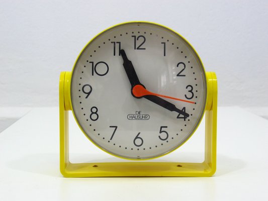 Clock from Die Hausuhr Gelb, 1970s for sale at Pamono