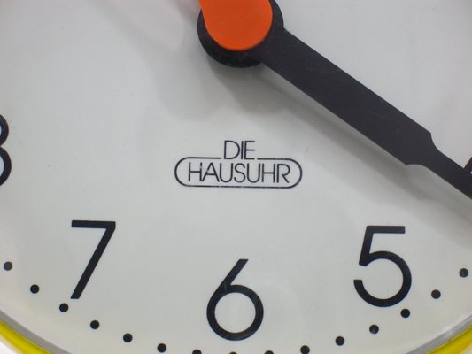 Clock from Die Hausuhr Gelb, 1970s for sale at Pamono